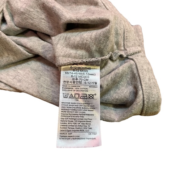 DISNEY BABY GAP 100% ORGANIC COTTON LONG SLEEVE ONSIE 6-12 MONTHS - Picture 6 of 9